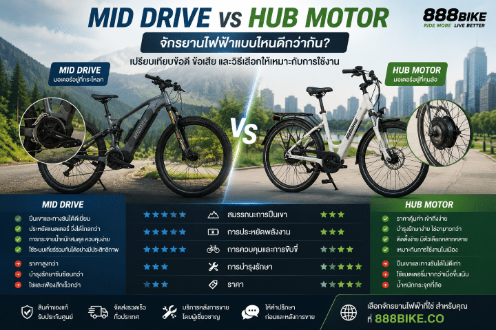 mid drive vs hub motor ebike comparison